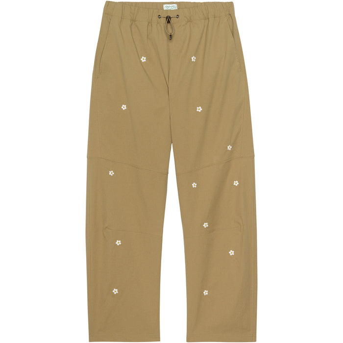 The Great Outdoors The Embroidered Outpost Pants - Women's Khaki With Daisy Embroidery
