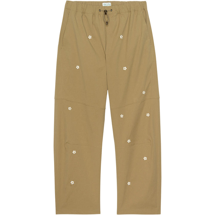 The Great Outdoors The Embroidered Outpost Pants - Women's Khaki With Daisy Embroidery