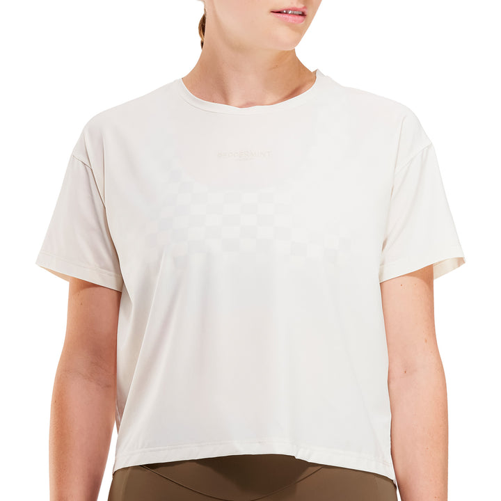 Peppermint Cycling Co. Backroads Crop Tee - Women's Coconut