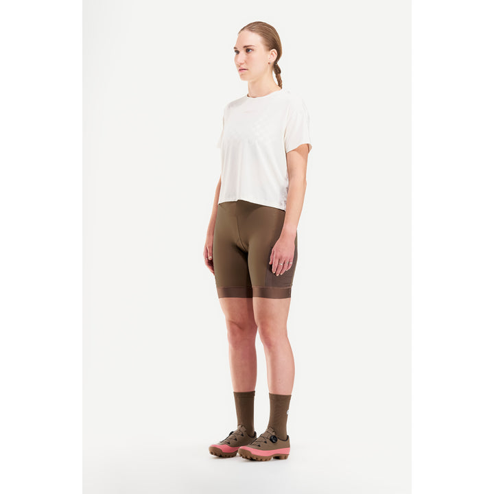 Peppermint Cycling Co. Backroads Crop Tee - Women's Coconut