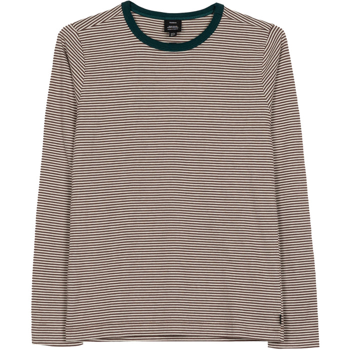 Finisterre Eldon Stripe Long-Sleeve T-Shirt - Women's Burnt Heather/Ecru/Dark Ocean