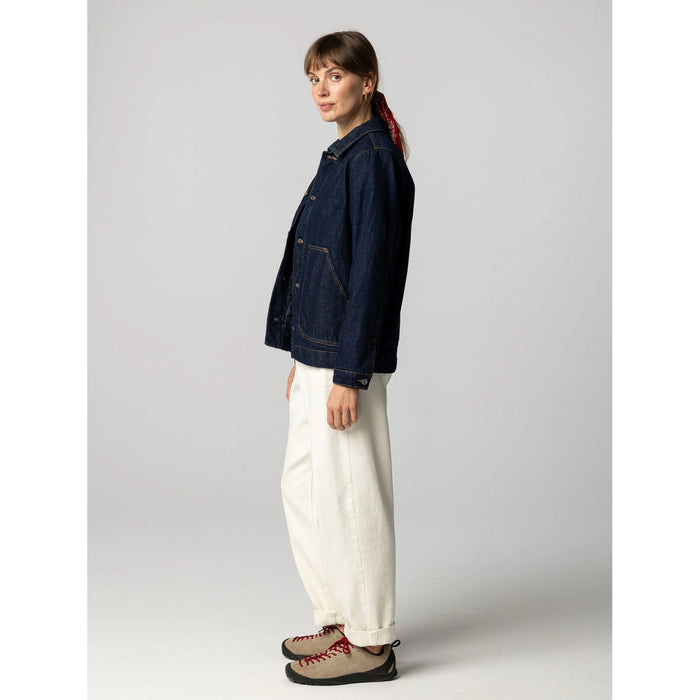 Finisterre Yarrel Quilted Denim Chore Jacket - Women's Dark Indigo Denim