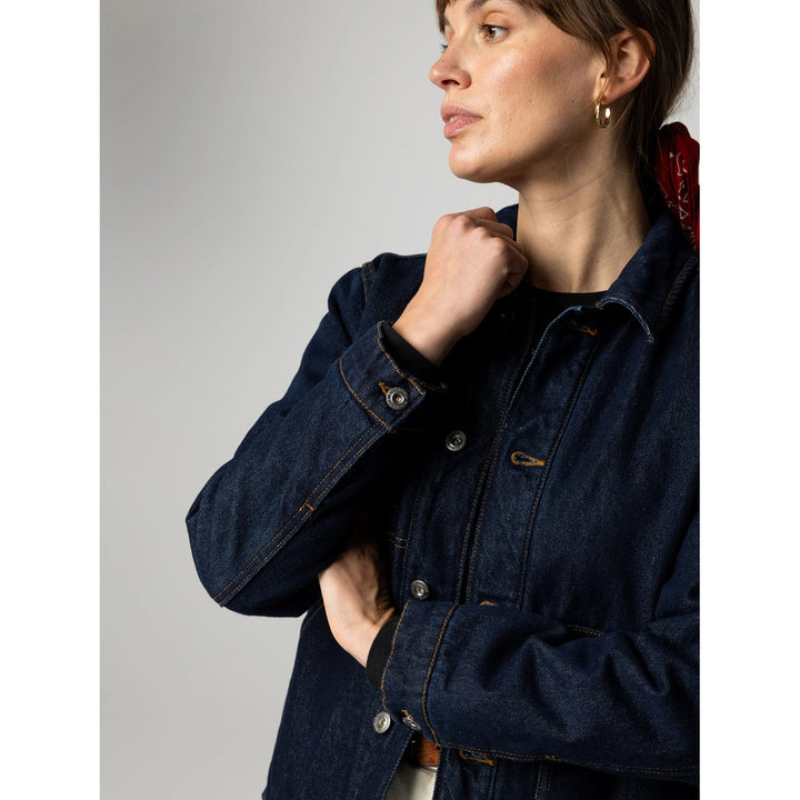 Finisterre Yarrel Quilted Denim Chore Jacket - Women's Dark Indigo Denim