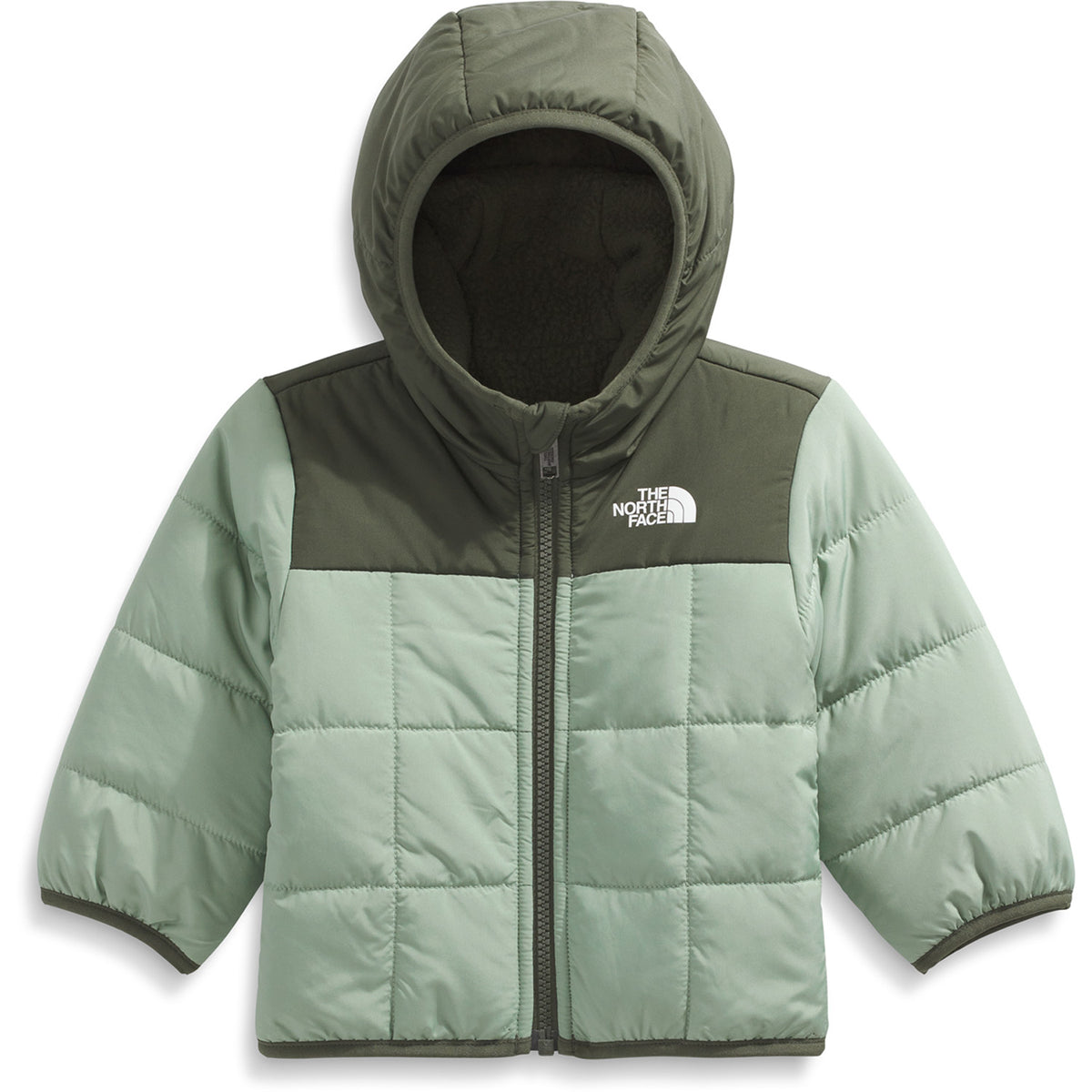 The North Face Baby Reversible Shasta Full Zip Hooded Jacket - Infant Boys' Slate Moss/New Taupe Green