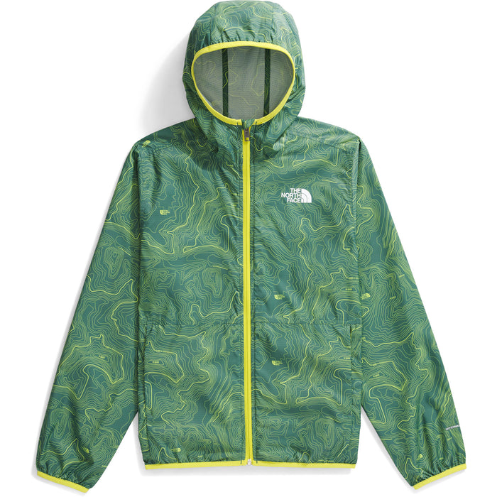 The North Face Cyclone Windbreaker Jacket - Boys' Duck Green TNF Topo Print