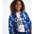 The North Face Cyclone Windbreaker Jacket - Girls' Estate Blue Florescent Floral Print