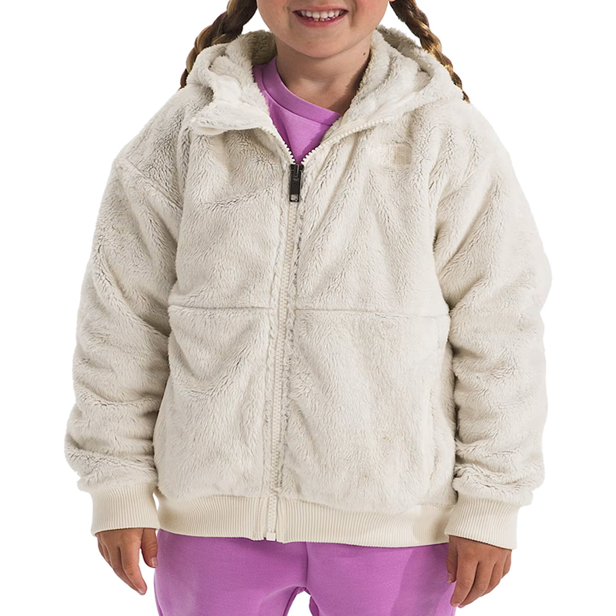 The North Face Osito Full Zip Hoodie - Kids' White Dune