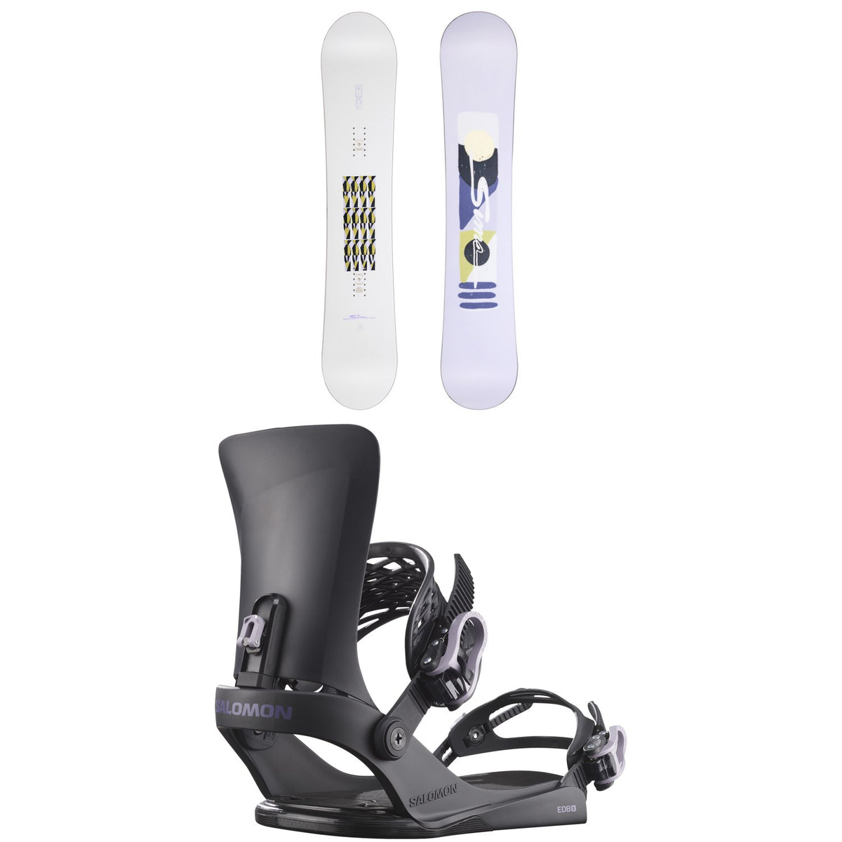 Sims Fluid Snowboard + Salomon EDB X Snowboard Bindings - Women's 2026