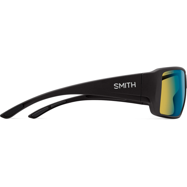 Smith Guide's Choice XL Sunglasses Matte Black/ChromaPop Glass Polarchromic Yellow Blue Mirror