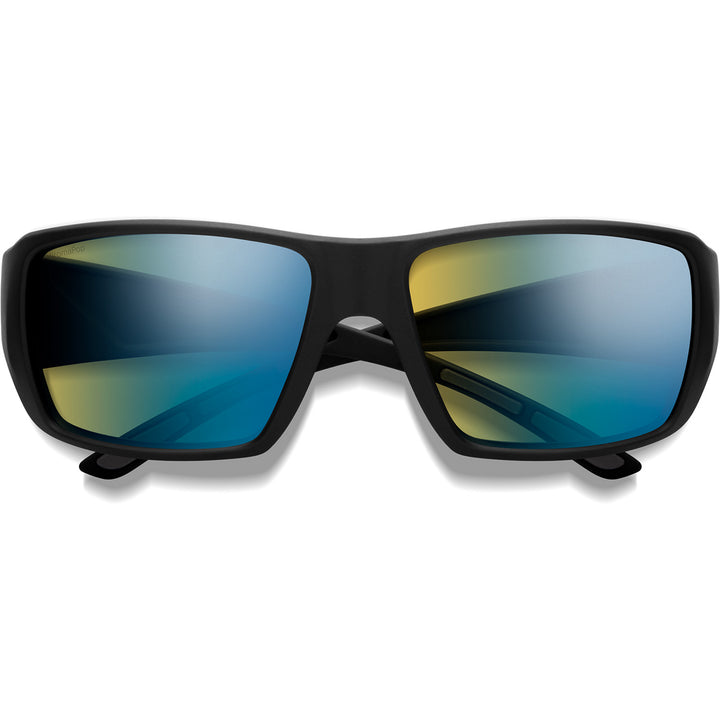 Smith Guide's Choice XL Sunglasses Matte Black/ChromaPop Glass Polarchromic Yellow Blue Mirror