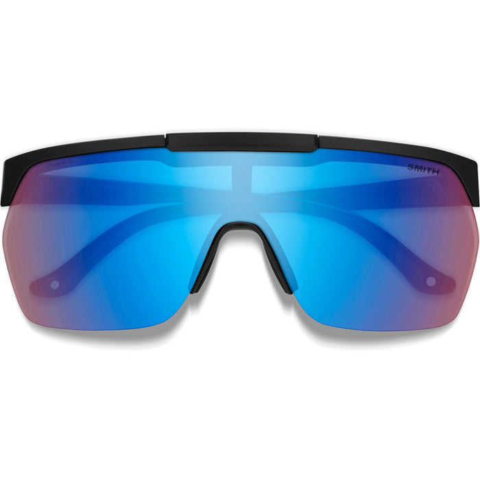 Smith XC Sunglasses Matte Black/ChromaPop Low Light Rose Blue Mirror