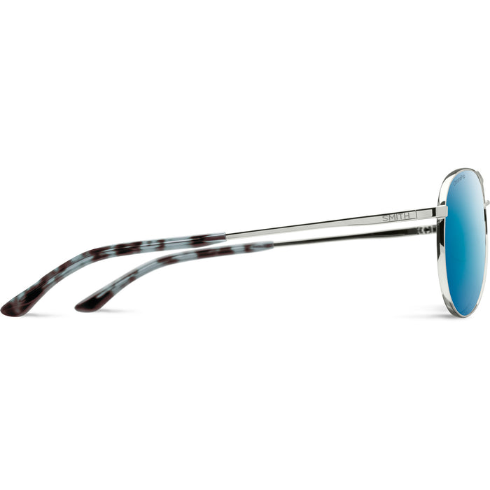 Smith Langley 2 Sunglasses Silver/ChromaPop Polarized Blue Mirror