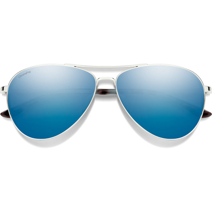 Smith Langley 2 Sunglasses Silver/ChromaPop Polarized Blue Mirror