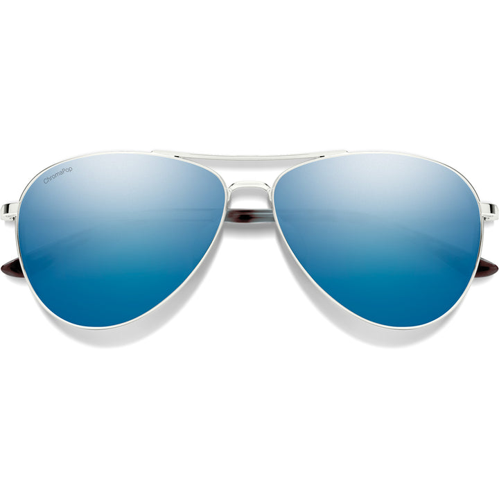 Smith Langley 2 Sunglasses Silver/ChromaPop Polarized Blue Mirror