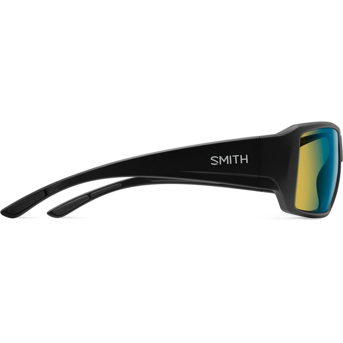 Smith Guide's Choice S Sunglasses Matte Black/ChromaPop Glass Polarchromic Yellow Blue Mirror