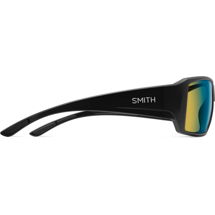 Smith Guide's Choice S Sunglasses Matte Black/ChromaPop Glass Polarchromic Yellow Blue Mirror