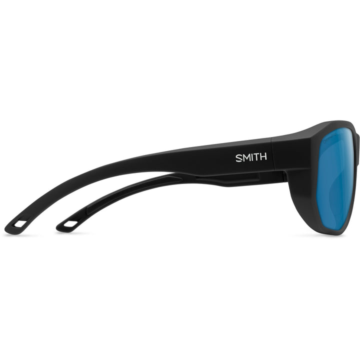 Smith Outrigger Sunglasses Matte Black/ChromaPop Glass Polarized Blue Mirror