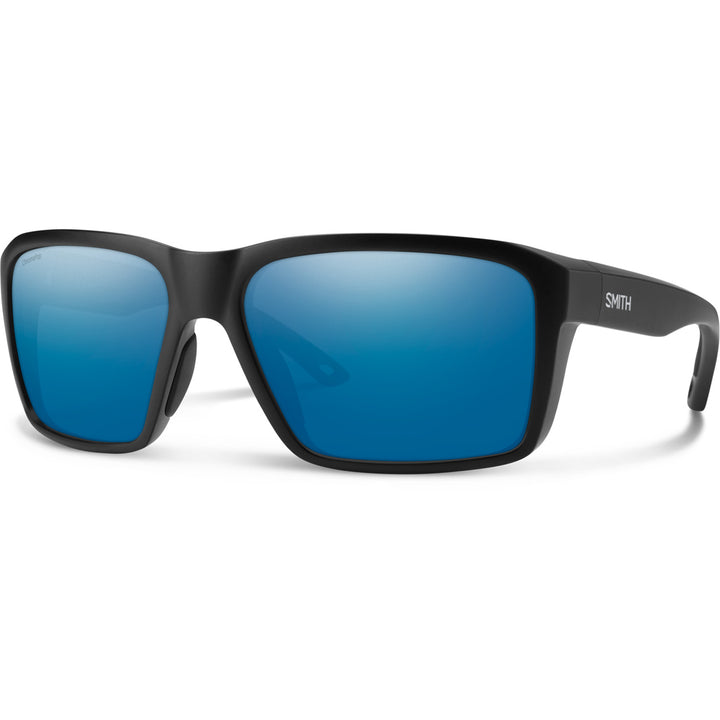 Smith Backcast Sunglasses Matte Black/ChromaPop Glass Polarized Blue Mirror
