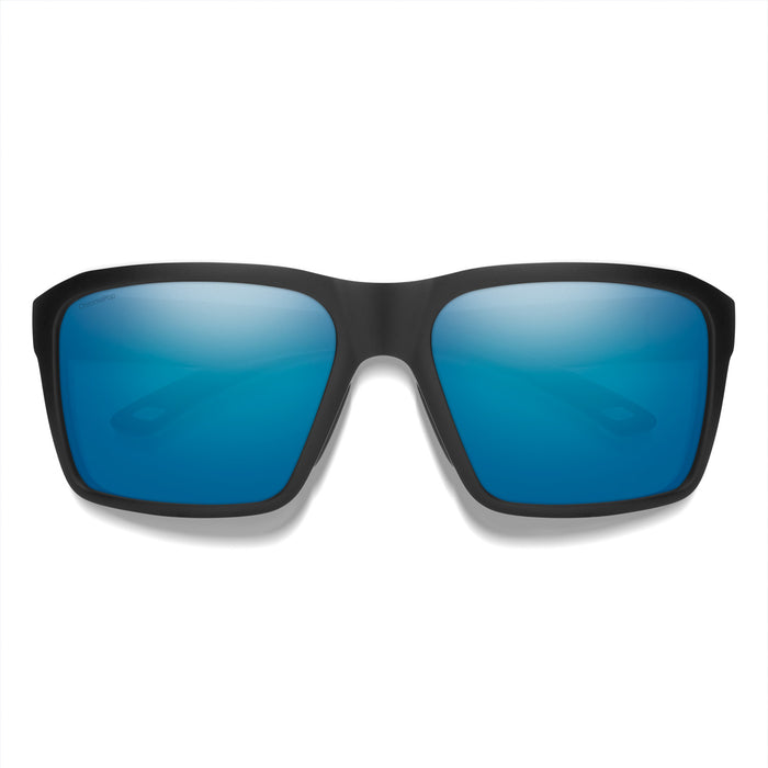 Smith Backcast Sunglasses Matte Black/ChromaPop Glass Polarized Blue Mirror