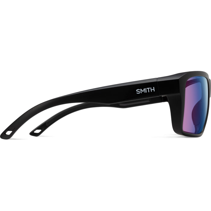 Smith Backcast Sunglasses Matte Black/ChromaPop Glass Polarchromic Rose Blue Mirror