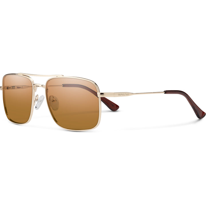 Suncloud Payback Sunglasses Gold/Polarized Brown