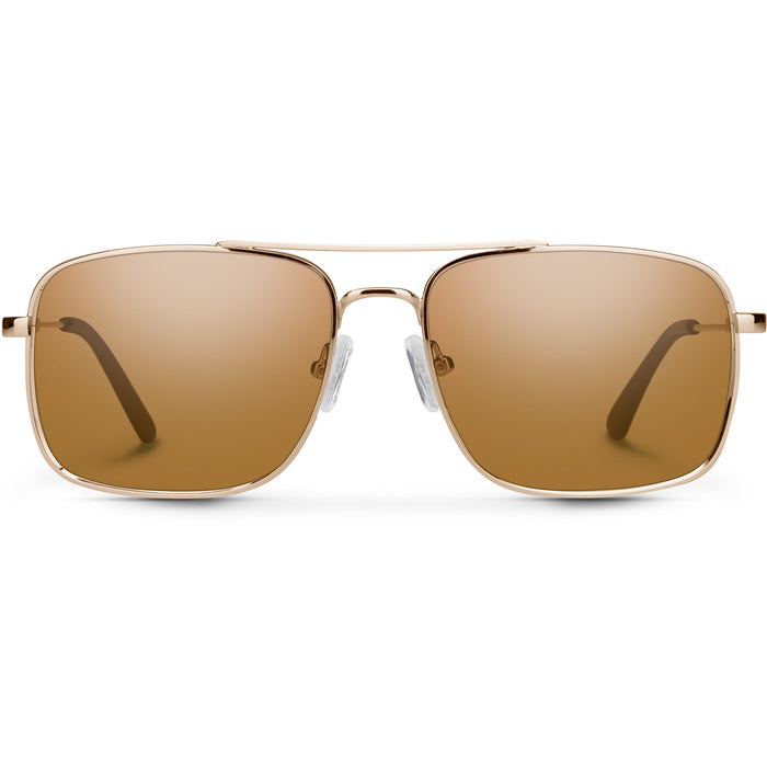 Suncloud Payback Sunglasses Gold/Polarized Brown