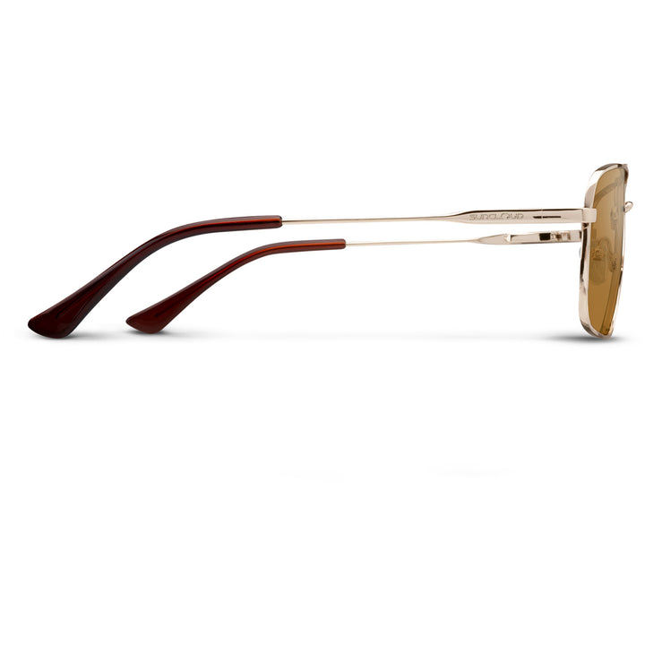 Suncloud Payback Sunglasses Gold/Polarized Brown