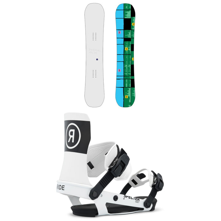 Dinosaurs Will Die Perry Snowboard + Ride Specter Snowboard Bindings