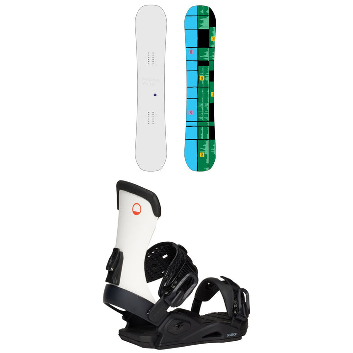 Dinosaurs Will Die Perry Snowboard + Season Meld Snowboard Bindings