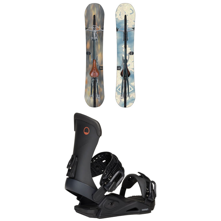 Dinosaurs Will Die Holce Snowboard + Season Meld Snowboard Bindings