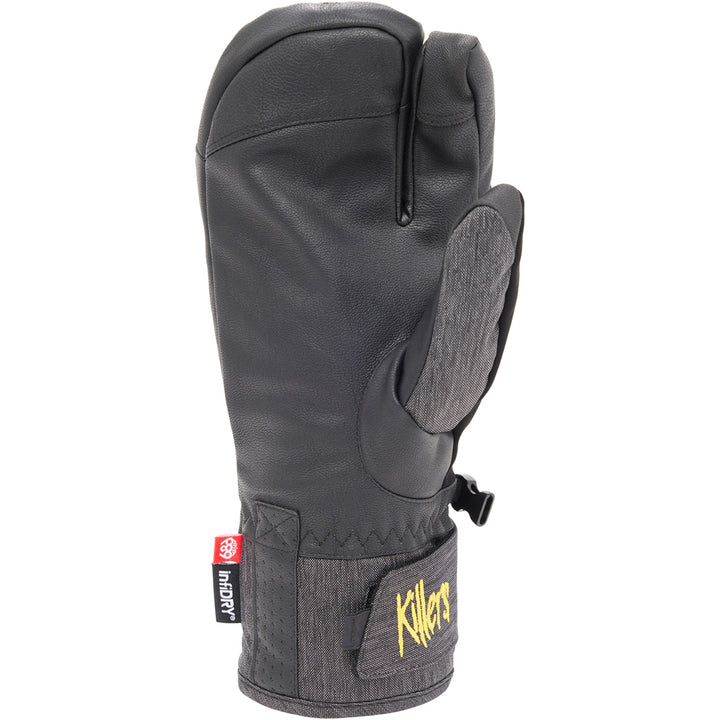 686 Hawkeye Trigger Mittens Iron Maiden Black Denim