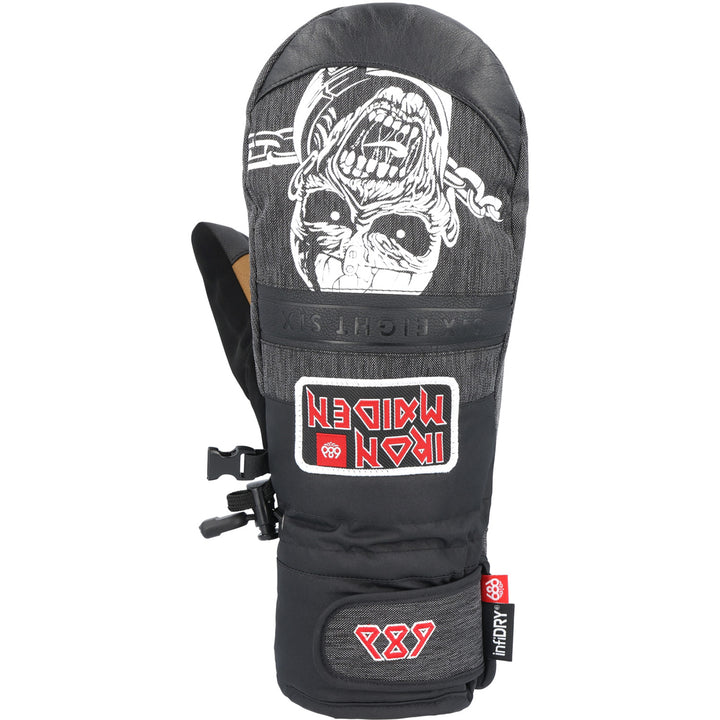 686 Infiloft Recon Mittens Iron Maiden Black Denim