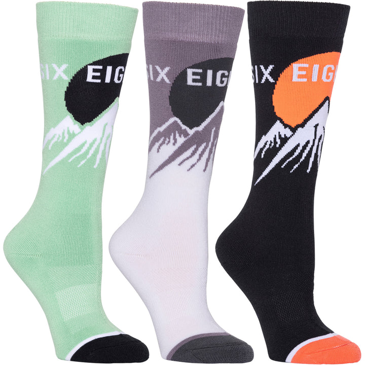 686 Sunrise 3-Pack Snowboard Socks - Women's Assorted