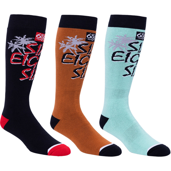 686 Vibes 3-Pack Socks Assorted