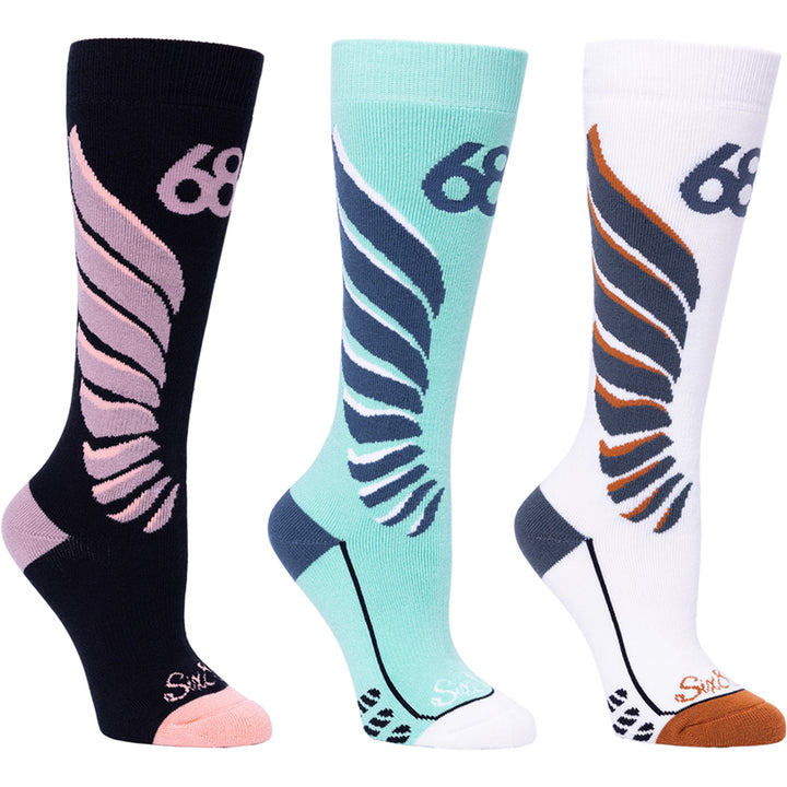 686 Libtert'a 3-Pack Snowboard Socks - Women's Assorted
