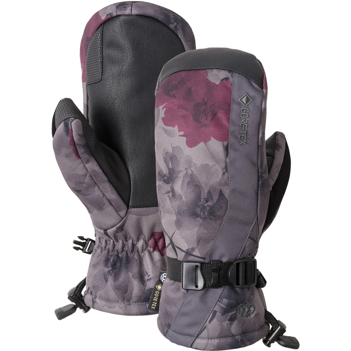 686 Linear GORE-TEX Mittens - Women's Charcoal X-Ray