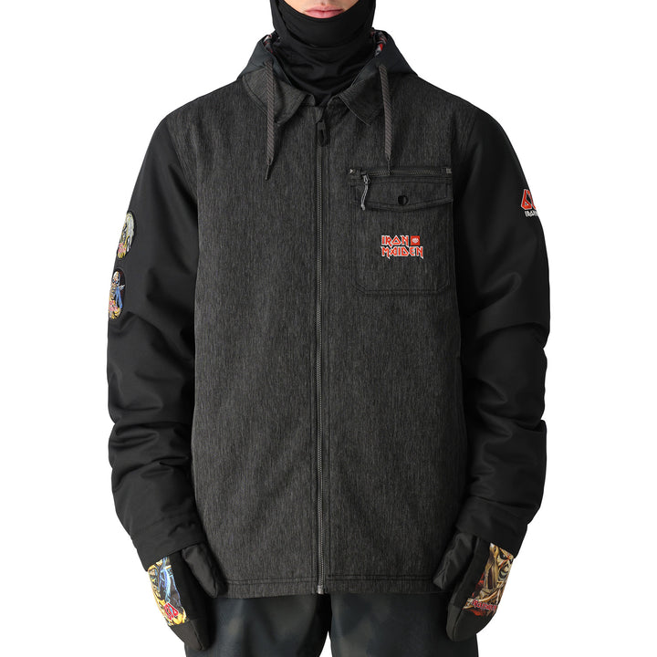 686 Iron Maiden Insulated Battle Jacket - Men's Iron maiden Black Denim