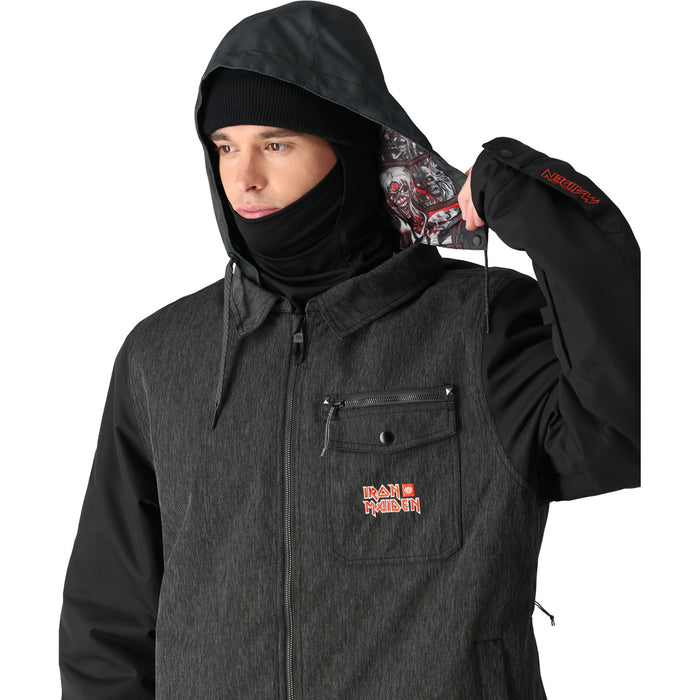 686 Iron Maiden Insulated Battle Jacket - Men's Iron maiden Black Denim