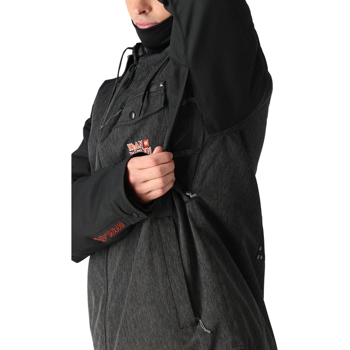686 Iron Maiden Insulated Battle Jacket - Men's Iron maiden Black Denim