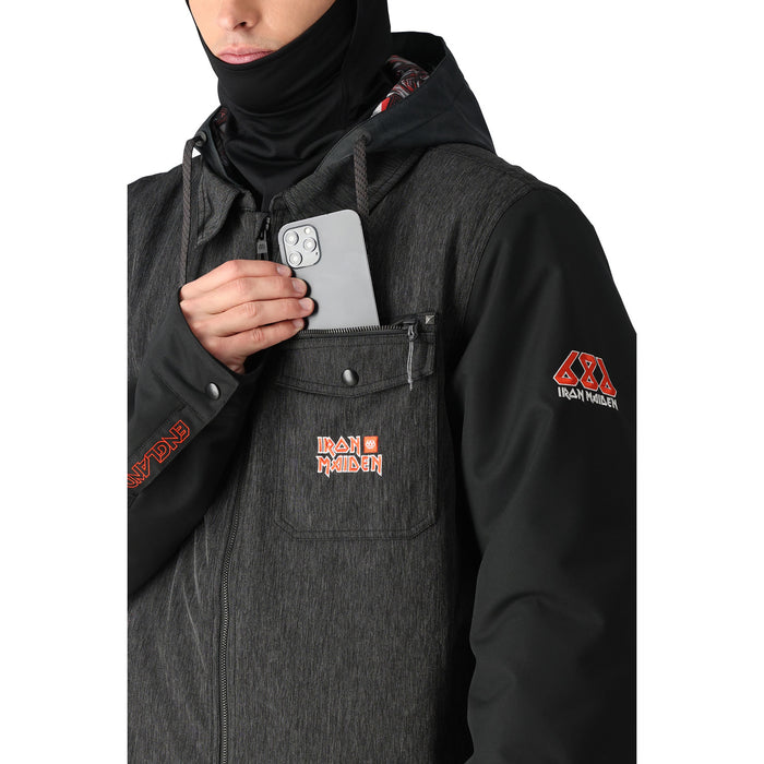 686 Iron Maiden Insulated Battle Jacket - Men's Iron maiden Black Denim