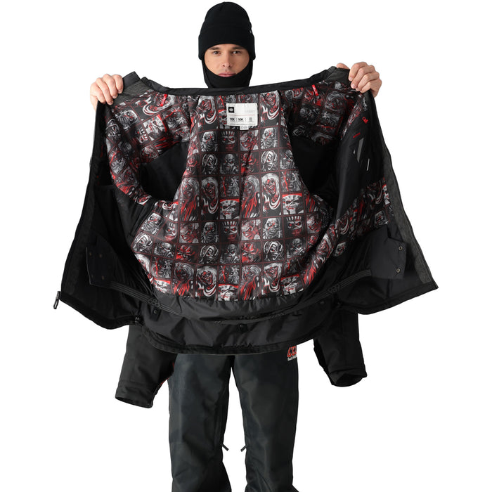 686 Iron Maiden Insulated Battle Jacket - Men's Iron maiden Black Denim