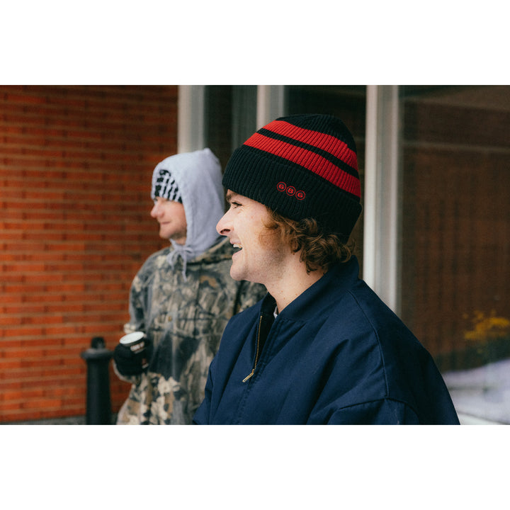 686 Sport Stripe Beanie Black