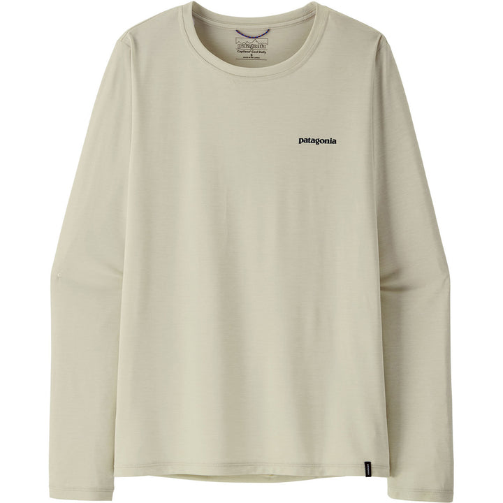 Patagonia Long-Sleeve Cap Cool Daily-Boardshort Logo Shirt - Women's Dyno White