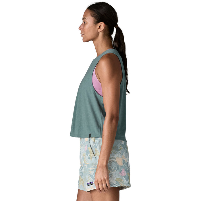 Patagonia Cap Cool Trail Cropped Tank Top - Women's Blue Sage