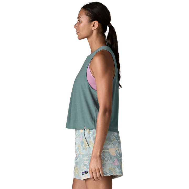 Patagonia Cap Cool Trail Cropped Tank Top - Women's Blue Sage
