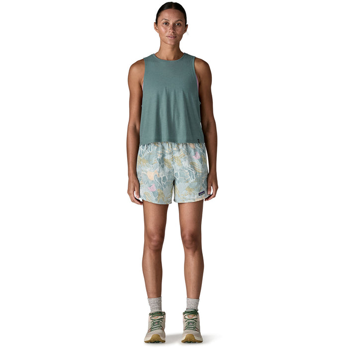 Patagonia Cap Cool Trail Cropped Tank Top - Women's Blue Sage