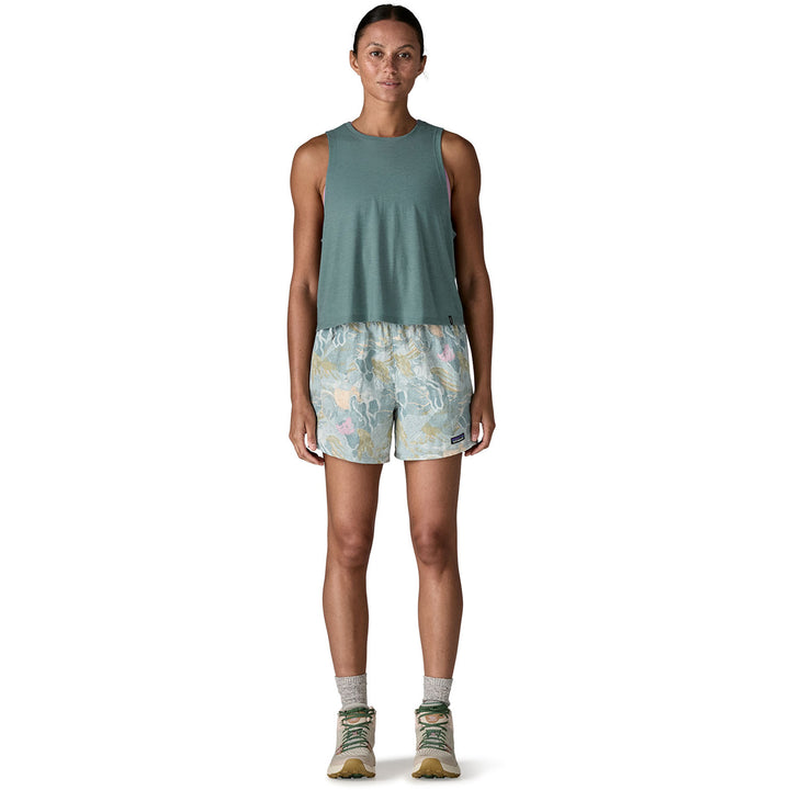Patagonia Cap Cool Trail Cropped Tank Top - Women's Blue Sage