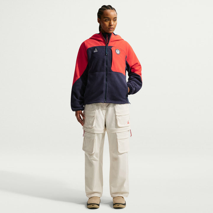 Nike ACG x United States Olympic Team Jacket - Women's Obsidian/Chile Red/Obsidian/Summit White