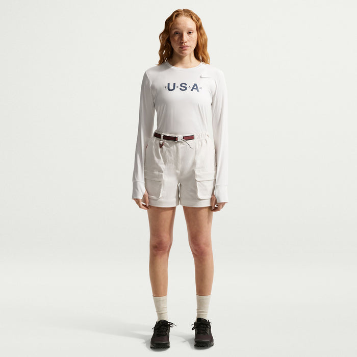 Nike Team USA One Long-Sleeve T-Shirt - Women's Summit White/Reflective Silver