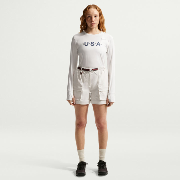 Nike Team USA One Long-Sleeve T-Shirt - Women's Summit White/Reflective Silver